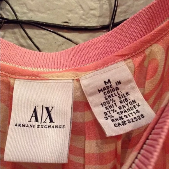 AX armani exchange silk delicate blouse M - Picture 3 of 6